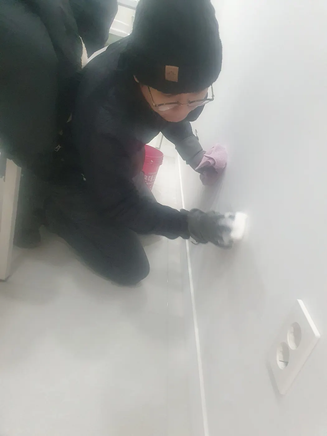 바닥 물걸레 마감 — 중구 병원청소 현장