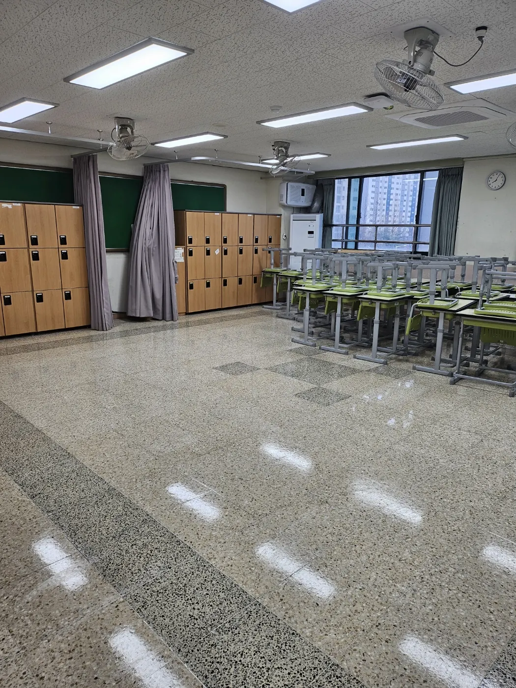 계동 학교청소 시공 현장 — 교실 정리