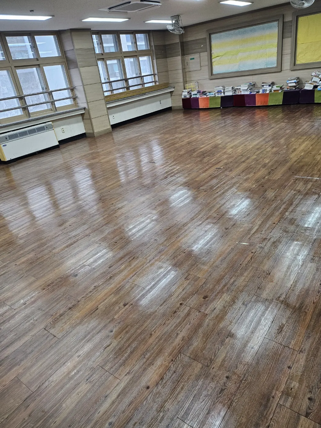 왁스 재코팅 — 동대문구 학교청소 현장
